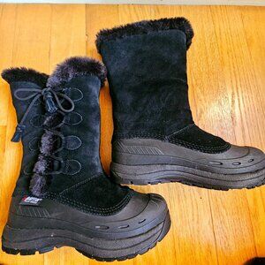 Baffin Candy Womens Winter Snow Boots Black Faux Fur Lined Size 7 DRIF-0005